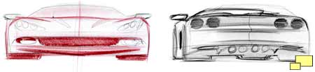 Corvette C6 design sketches