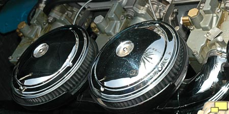''Dual Pot'' air cleaner style air cleaner design used only on 1954 Corvettes