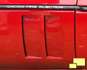 Twin side vents on 1984 through 1990 Corvettes