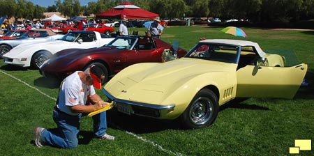 Being judged at the Redline Corvettes Car show, Sept 2011