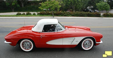 1961 Corvette, in Roman Red