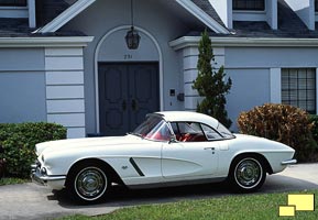 1962 Corvette, with hardtop, in Ermine White