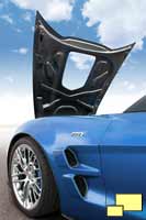 Corvette ZR1 hood with Lexan window