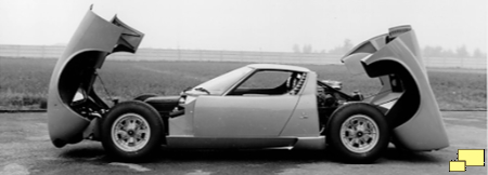 Lamborghini Miura, early mid engine car